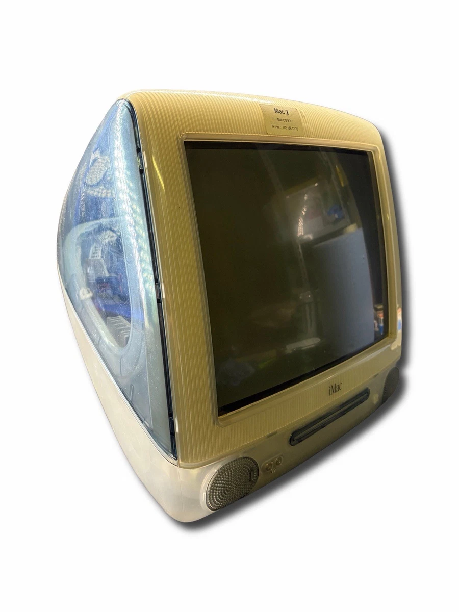 Apple iMac G3 M5521 azul índigo 15" CRT Vintage Mac OS 9 funciona