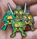 Teenage Mutant Ninja Turtles Gang Four Leo Ralphael Mikey Donny ENAMEL PIN TMNT