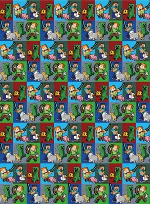 Geschenkpapier Geschenkanhängern Minecraft 2 Bögen Geschenkverpackung 50x70 cm
