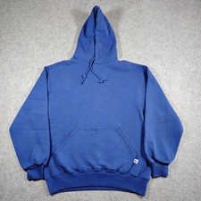 Vintage Russell Athletic Hoodie Mens Medium Royal Blue Made in USA 90s Pullover
