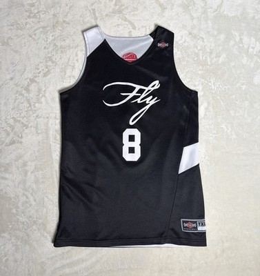 Shirts & Skins Fly Youth XL Reversible Black / White Basketball Practice Jersey
