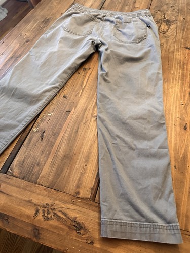 LL Bean BeanFlex Pull On Men’s Pants Size Medium 32” Khaki Drawstring Waist - Picture 19 of 19