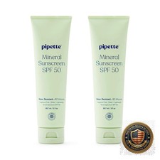 Mineral Sunscreen SPF 50 Lotion 3 Oz Pack of 2 Water Resistant