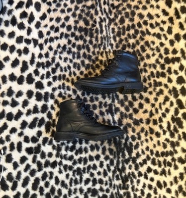 Black Lace up frye boots size 9.5 round toe