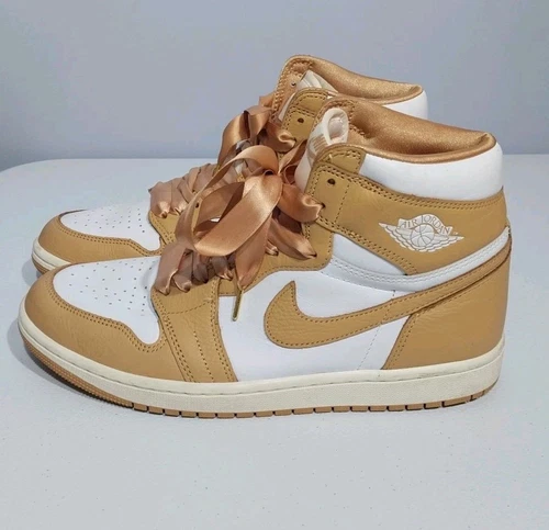 Nike FN6622-201 Air Jordan Women's Sneakers Sz 10 Praline OG Retro High Top Shoe
