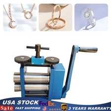 Manual Combination Rolling Mill Machine 75mm Jeweller Roller Jewelry Press Tool