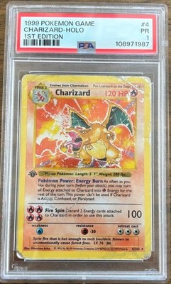 1999 Pokémon 1st Edition Shadowless Charizard Base Set Holo RARE