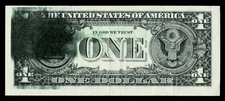 INK SMEAR ERROR 1999 $1 Federal Reserve Note