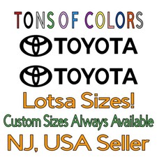 Two Toyota Wlogo Die Cut Vinyl Decals Does Not Fitcover Emblems Camry Corolla Two Toyota Wlogo Die Cut Vinyl Decals Does Not Fitcover Emblems Camry Corolla