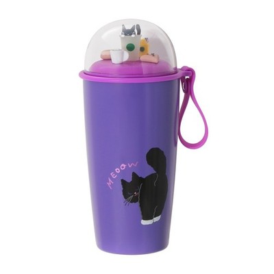 STARBUCKS Playful Halloween Cat 2025 Bottle Tumbler Cutlery Set