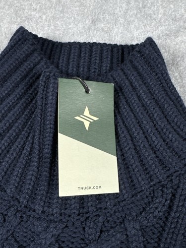Tuckernuck Navy Striped Sankaty Turtleneck Sweater Wool Blend Women’s Small NWT - Picture 13 of 16