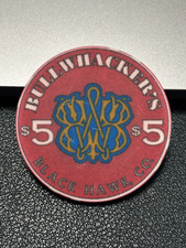 1 BULLWHACKER'S CASINO CHIP POKER CHIP BLACK HAWK COLORADO GAMBLING TOKEN