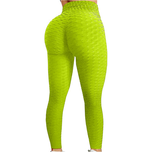 Pantalones de yoga para mujer de ejercicio levantamiento de cadera burbuja para correr cintura alta - Imagen 25 de 30