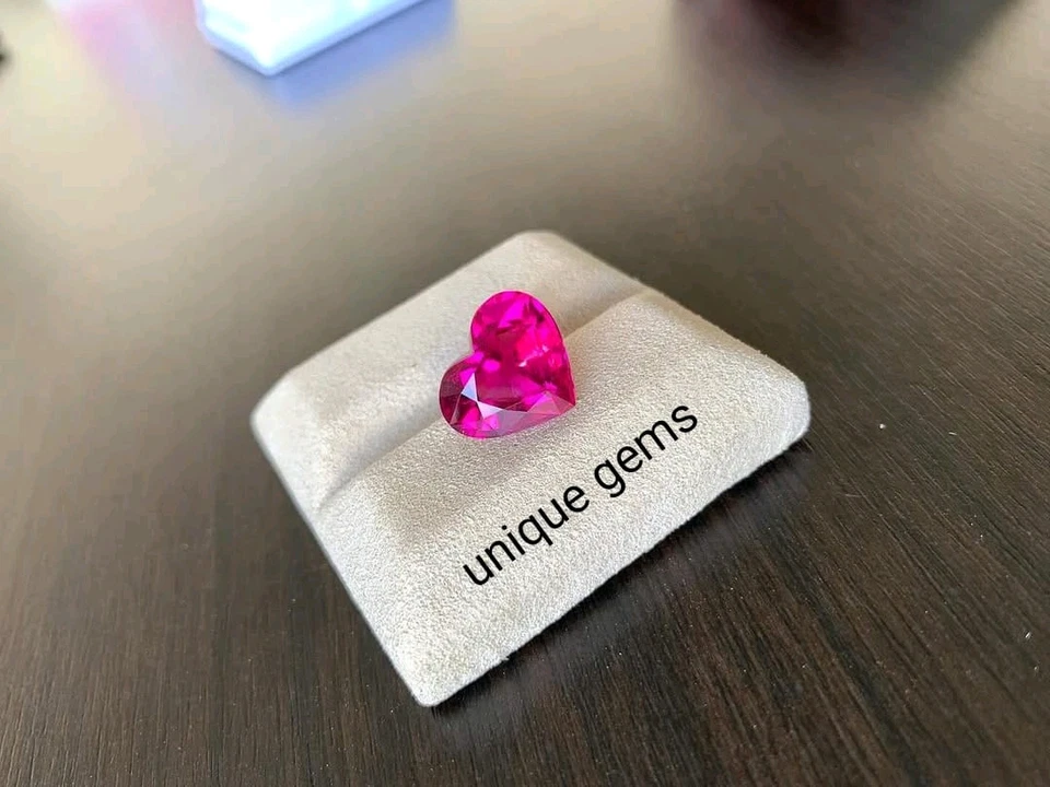 AAA+ 10 Ct Mozambique Pink Color Ruby 12MM Heart Cut VVS Loose Gemstone 2PCS - Image 3 of 4