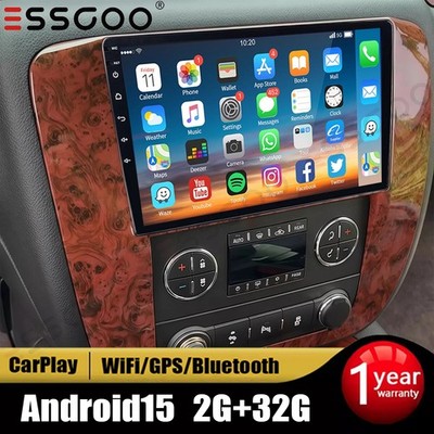 Android 15 Car Stereo Radio For GMC Yukon Chevy Tahoe Suburban Apple Carplay GPS
