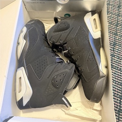 Jordan Air Jordan 6 Retro Chrome Black/Metallic Silver Men s Size 9. DX2836-001 