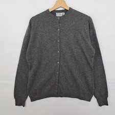 Cardigan Ballantyne in puro cashmere colore grigio taglia M da donna