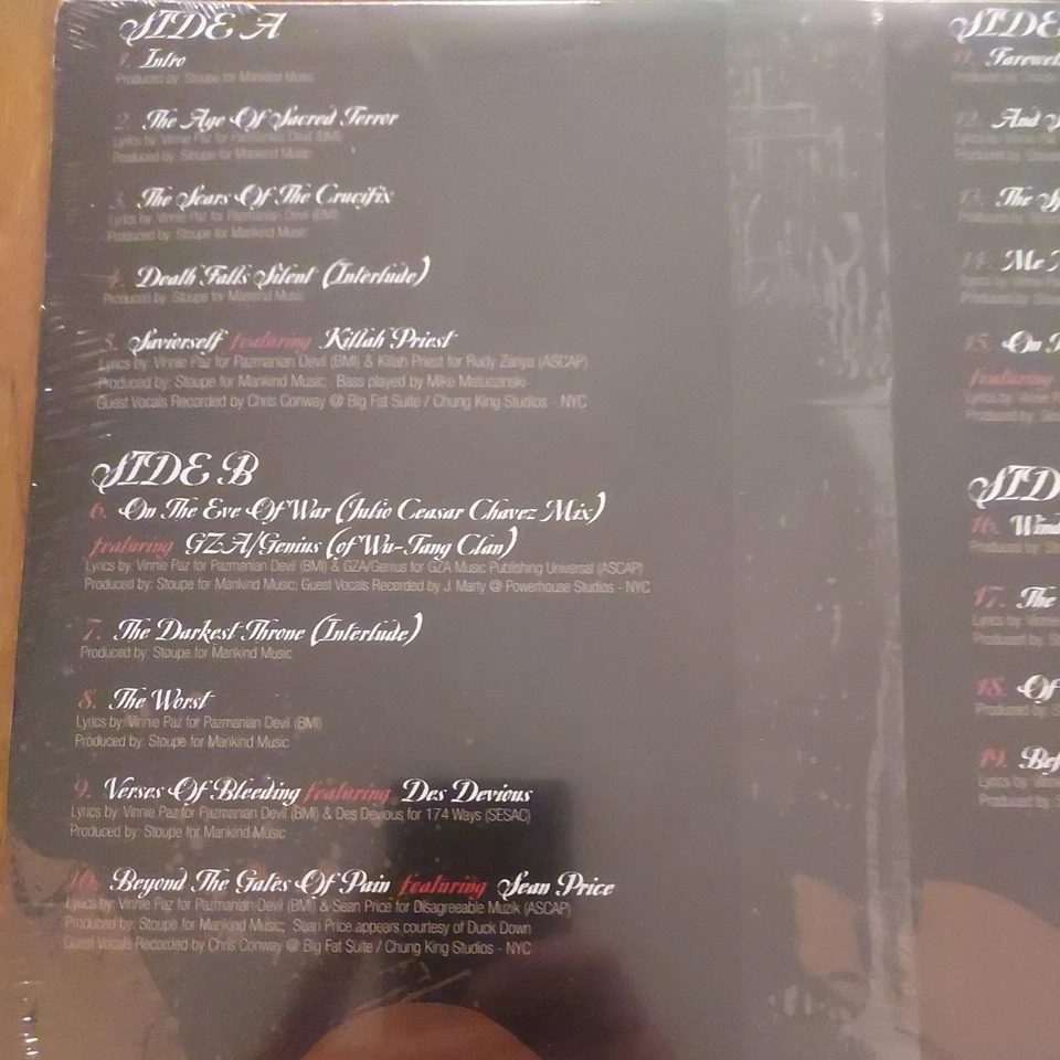 Jedi Mind Tricks VINYL Legacy Of Blood 2013 Orange 2LP Album GZA hip rap wu tang - Image 3 of 4