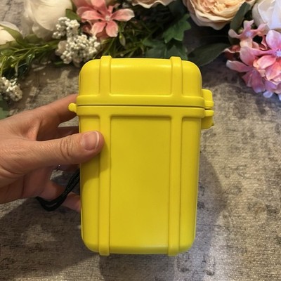 Otterbox Waterproof Dry Box Small  Case Yellow Plastic Storage Hinge Lid