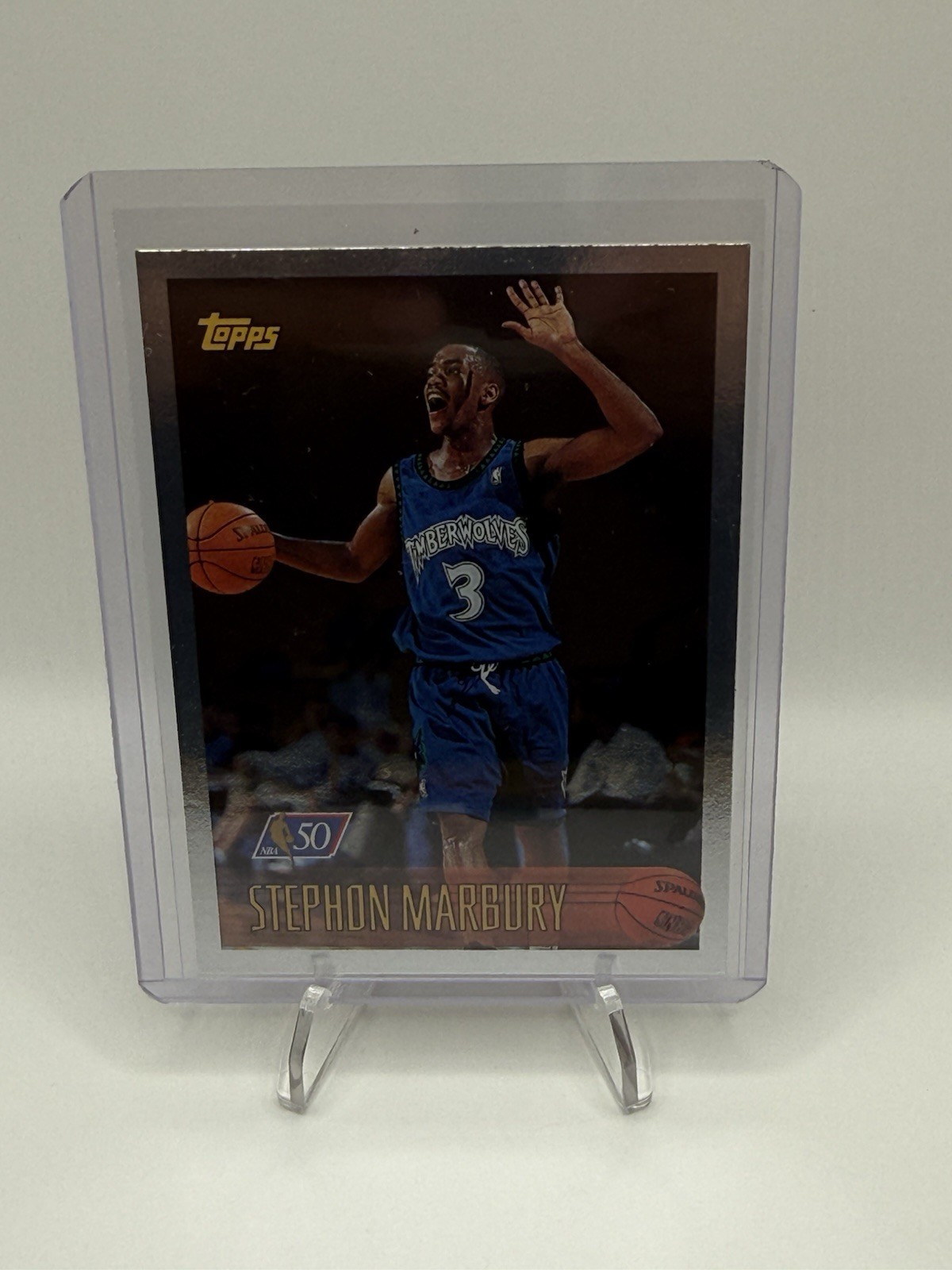 Topps 1996-97 NBA at 50 Basketball Stephon Marbury Minnesota Timberwolves #71