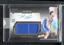 2023-24 Topps Three Rookie Relic Auto Prime 13/49 Kobe Brown #RRA-KBR Auto j8o