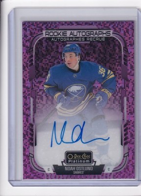 2025-26 O-Pee-Chee Platinum Noah Ostlund Auto Violet Pixels /299 R-NO SP