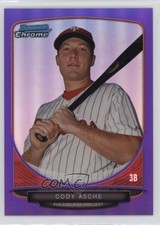 2013 Bowman Chrome Prospects Purple Refractor 134/199 Cody Asche #BCP192 sh7