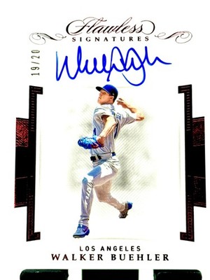 2020 Panini Flawless #FS-WB Walker Buehler Flawless Signatures Ruby #/20