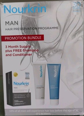 Nourkrin Man 180 tablets includes Nourkrin Shampoo and Conditioner Exp 10/2027