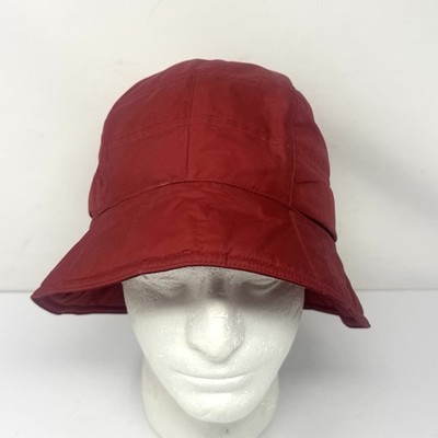 Eddie Bauer Down Filled Quilted Nylon Bucket Had Red Men s S/M
