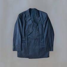 Burberry vintage double-breasted virgin wool Berlin blazer 54