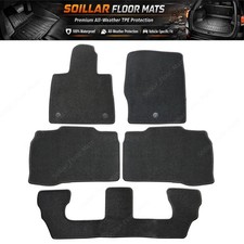 For 2020-2025 Ford Explorer Platinum St Xlt Front Rear Floor Mats Carpet Black