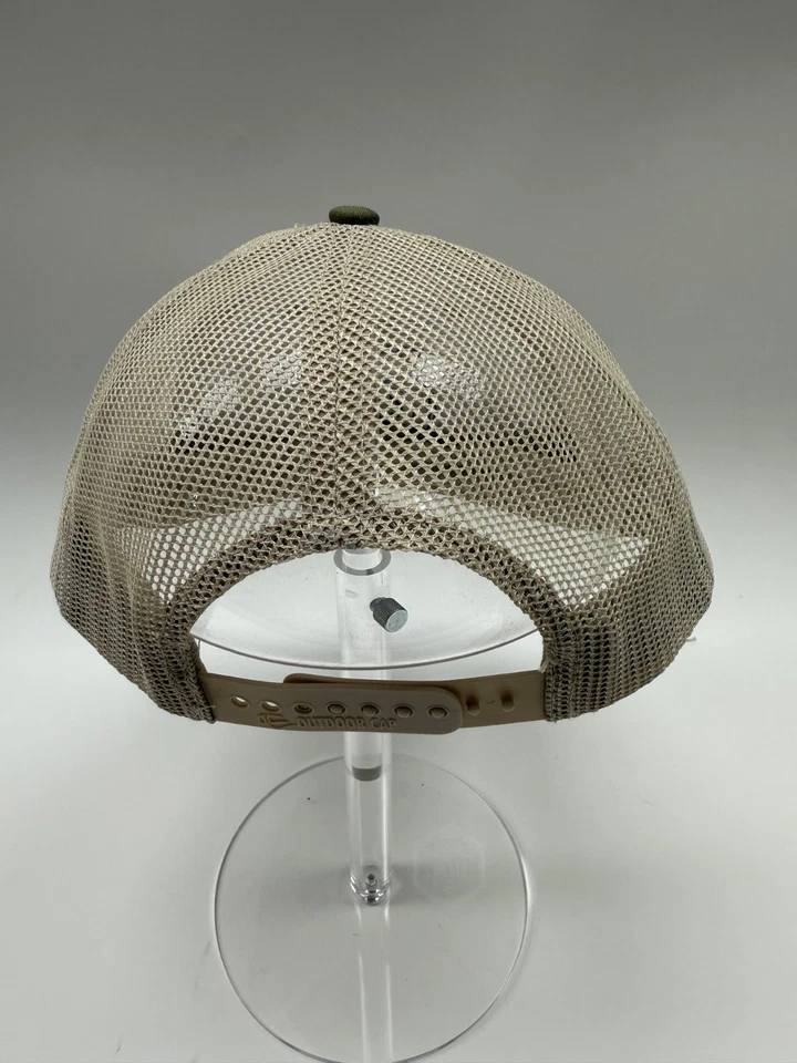 OC771 Trucker Hat Angry Bear Patch Tan Camo Mesh Snapback Outdoor Cap - Image 2 of 4