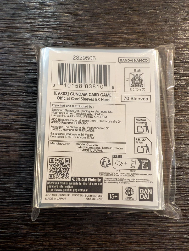 Juego de Cartas Gundam Bandai Fest Exclusivo Haro Fundas Nuevo Precintado Foto 2 de 2