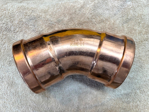 Milwaukee Valve 4" PCM606 45 DEG ELBOW Copper XL-C Ultra Press * New * EXC $$