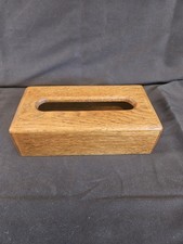 Wood Tissue Box Cover Dispenser Rectangle Vintage