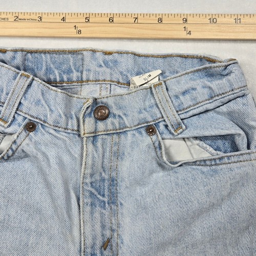 Levi's Boy 550 Relaxed 5 Pocket Denim Blue Jeans 12 (22x25.5) Slim Orange Tab - Picture 5 of 14