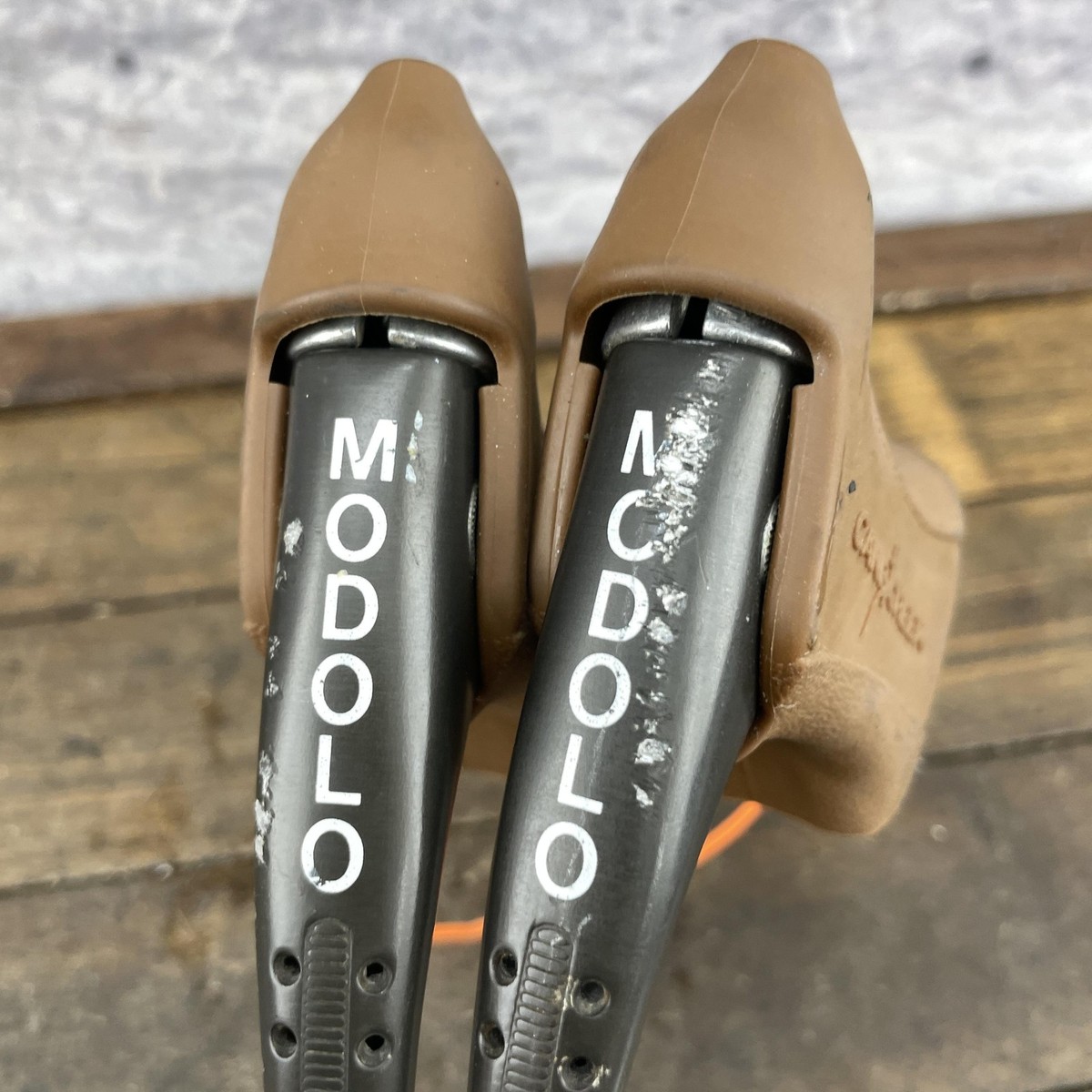 Vintage Modolo Black Brake Levers Aero Pair Drillium Hood Road