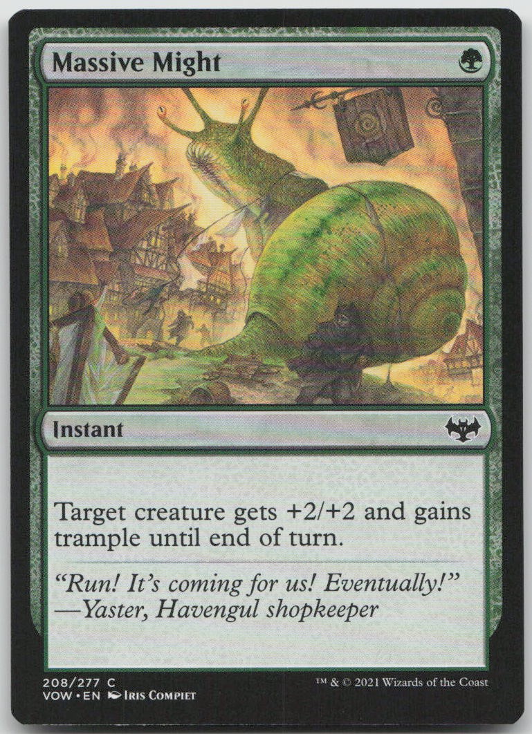 Massive Might #208 Common Innistrad: Crimson Vow Magic: The Gathering MP