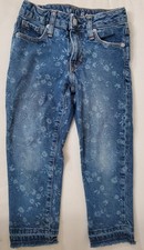 Gap Kids Blue Jeans 6 Year Elastic Waste 99 Cotton Flower Print Zipper  Hook