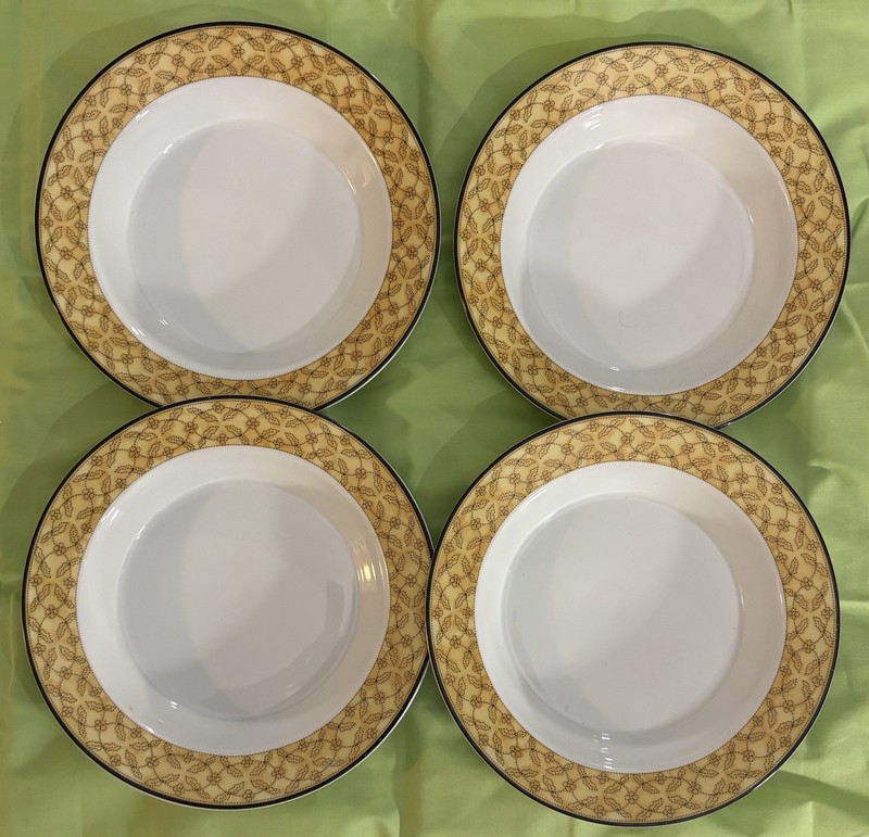 Dansk QUILTINGS Ricca Rim Soup Bowls 8.75” - Portugal - Set of Four