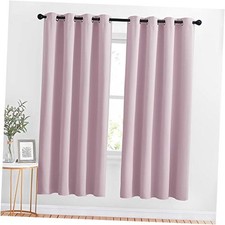 Bedroom Curtains Room Darkening Draperies - 52"W x 72"L Pack of 2 Baby Pink