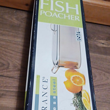 Endurance Stainless Steel 18" Fish Kettle Poacher w/ Rack, Double Handles