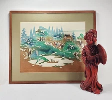 VTG Inagaki Nenjiro Red Geisha Japan Woodblock & Universal Statuary 859R Lot