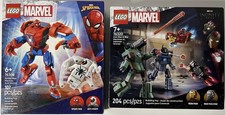 2 LEGO Marvel: Spider-Man Mech 76308 & Iron Man & War Machine vs. H Drones 76320