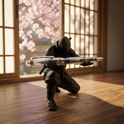 Ninja Warrior Pen Holder, 3D Printed Desk Organizer Stand Desk Ornament Gift