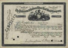 Paterson & Hudson River Railroad 1933 Marion New Jersey Erie RR 35 Shares Stubb