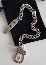 EDLES 925 Silber PANZER Gürtel ARMBAND Massiv Figaro Anker Glieder ARM KETTE