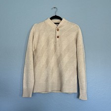 London Fog Men's Vintage Beige Sweater Size Medium Made In USA