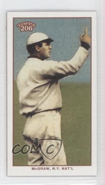 2002 Topps 206 Mini Black Polar Bear Back John McGraw #449 HOF 0f8